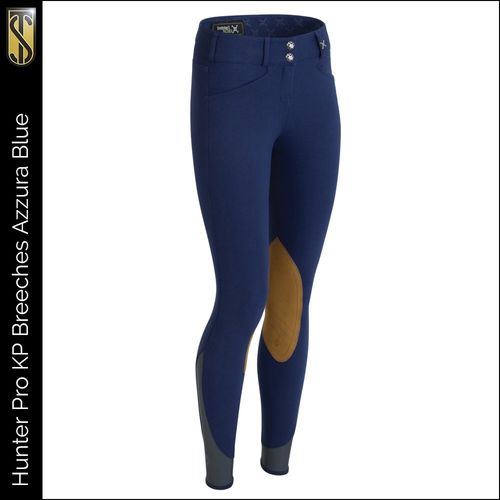 SALE RACK: Tredstep Women's Hunter Pro Knee Patch Breeches - 26 Regular - Azzura Blue