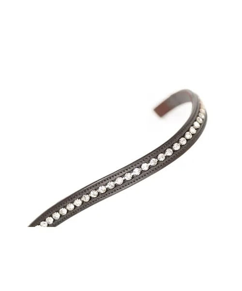 BARN BUSTER: Shires Aviemore Large Diamante Browband - Cob - Havana