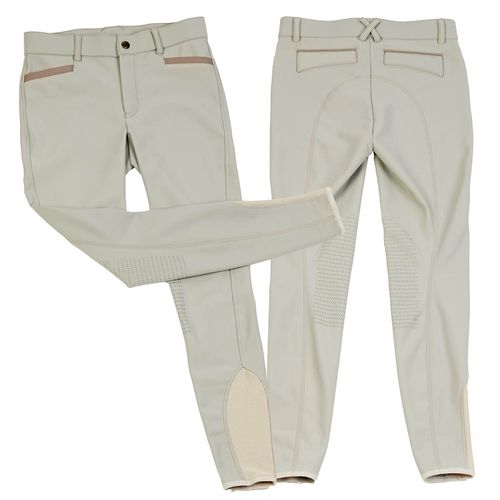 SALE RACK: Ovation Kids' Dynamic Knee Patch Breeches - 12 - Tan/Taupe