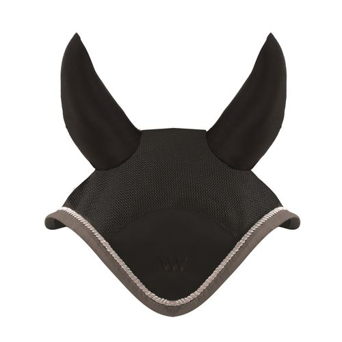 BARN BUSTER: Woof Wear Noise Reducing Fly Veil - Medium - Black/Brushed Steel