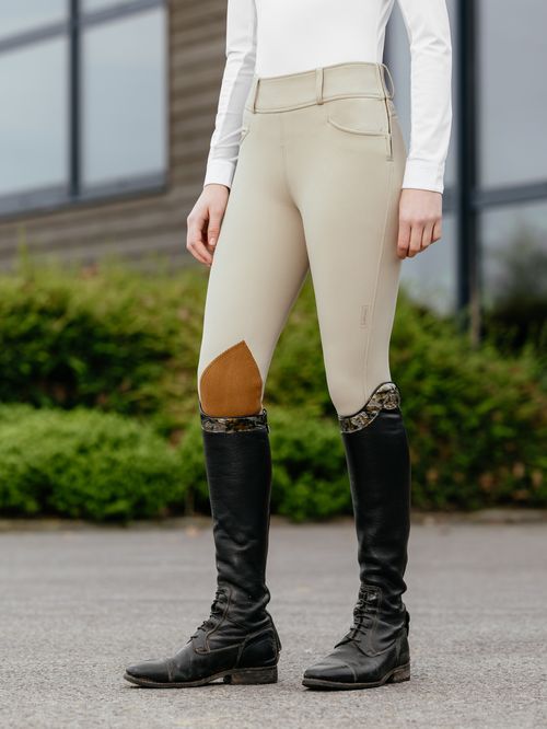 LeMieux Kids' Young Rider Side Zip Hunter Breeches - Beige