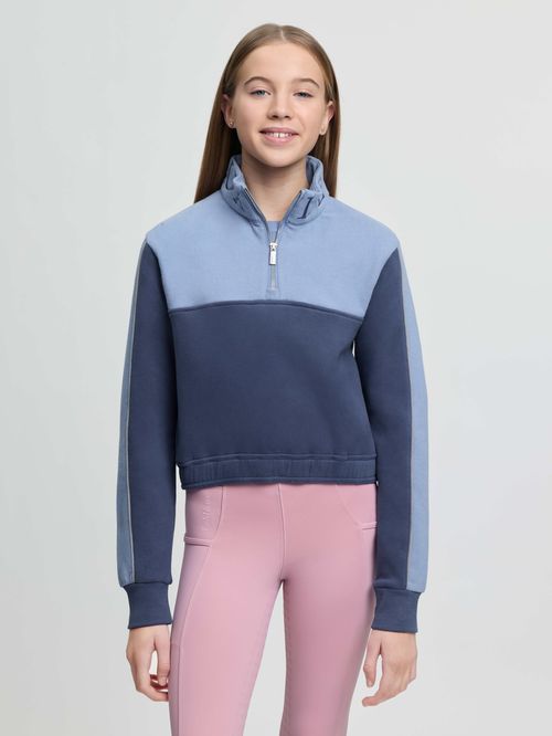 LeMieux Kids' Young Rider Cropped Kate Quarter Zip - Shadow
