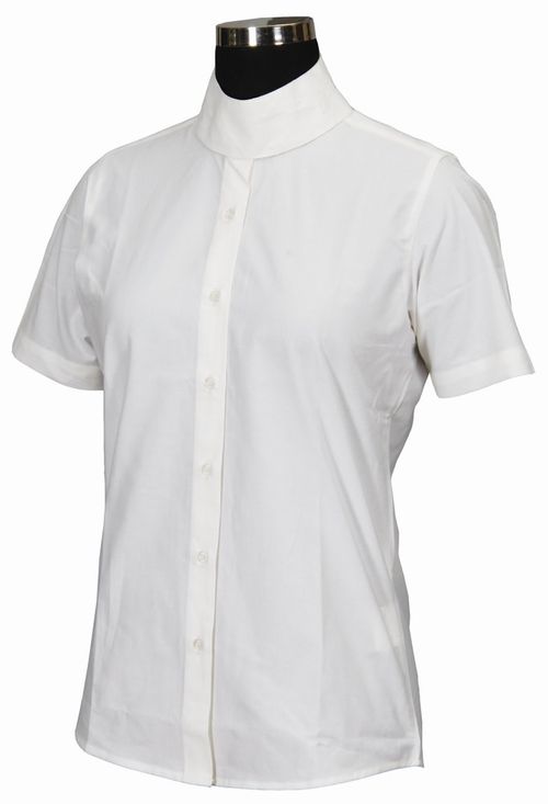 OVERSTOCK: TuffRider Kids' Starter Short Sleeve Show Shirt - 6 - White