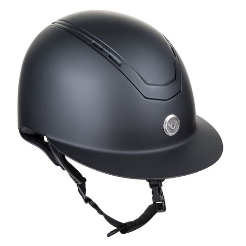 OVERSTOCK: TuffRider Guardian Matte Wide Brim Helmet - Small - Black