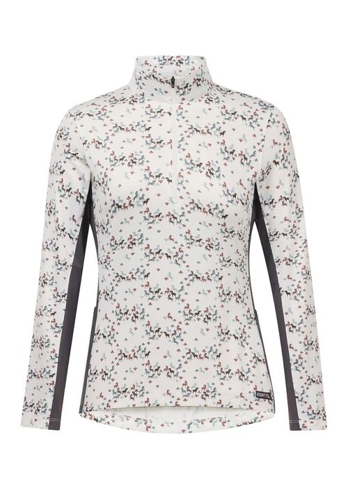 BARN BUSTER: Kerrits Women's In The Zone Coolcore Long Sleeve Shirt - X Large - Soft White Happy Herds