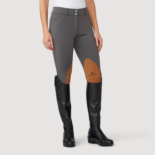 BARN BUSTER: Romfh Women's Willow Knee Patch Euroseat Breeches - 40 Regular - Classic Greystoke