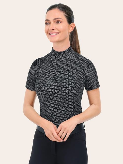 RJ Classics Women's Lucy 2.0 Shirt Sleeve Shirt - Black Stirrups