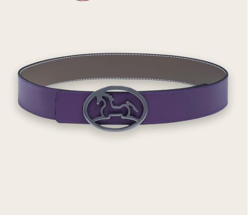 RJ Classics Lilo Bobbie Belt - Taupe/Purple/Gunmetal Buckle
