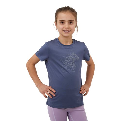 Horze Kids' Wilda Equestrian T-Shirt - Grisaille