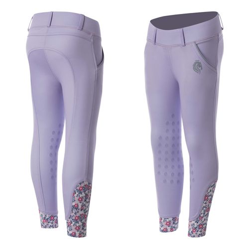 Equinavia Kids' Lena Knee Patch Pull On Breeches - Lavender
