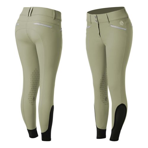Equinavia Women's Kristina Knee Patch Breeches - Light Olive