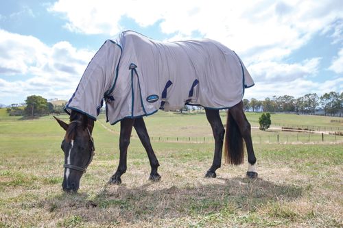 Weatherbeeta Comfitec Zephyr Fly Sheet Combo - Grey/Navy/Forest Green