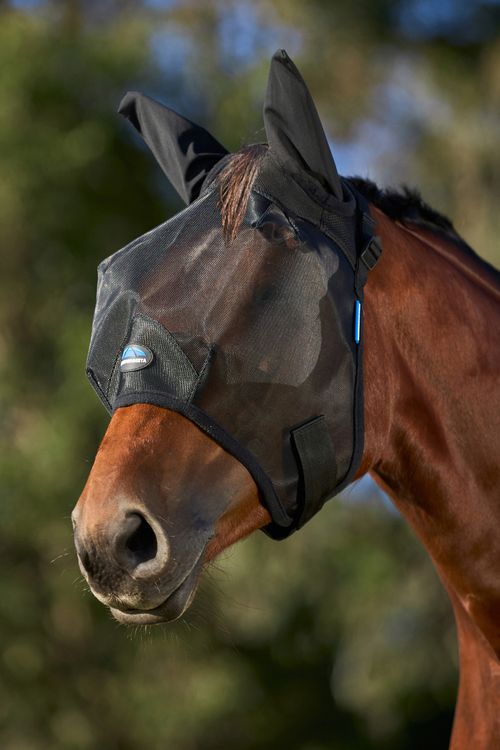 Weatherbeeta Comfitec Insect Guard Fly Mask w/Ears & Nose - Black