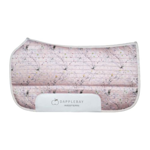 Dapplebay Western Saddle Pad - Light Pink Dragonfly Meadow