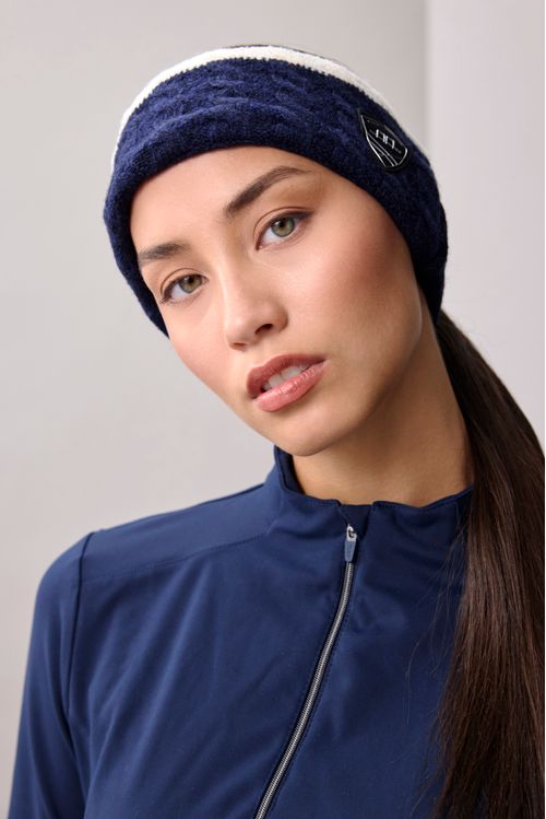 Alessandro Albanese Monogram Headband - Navy