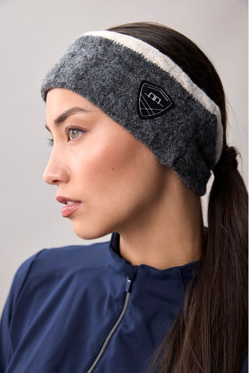Alessandro Albanese Monogram Headband - Charcoal