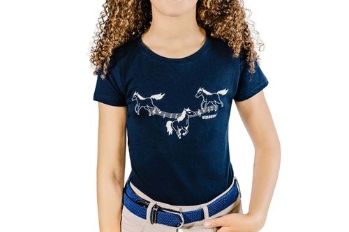 Equistar Kids' Musical Ponies Tee - Navy