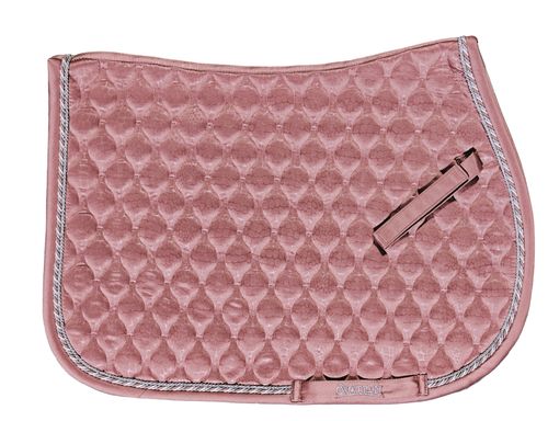 Ovation Embossed Leopard Satin AP Saddle Pad - Muted Clay