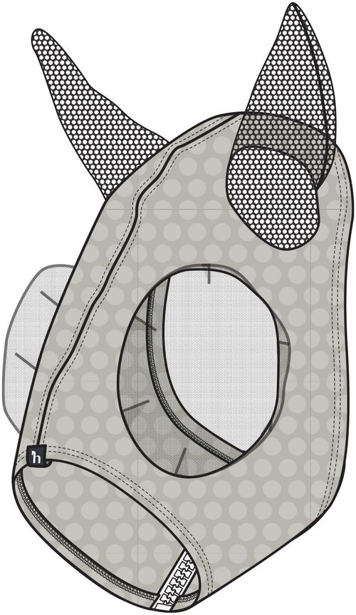Horze Elastic Zip-Up Fly Mask - Orchid Tint