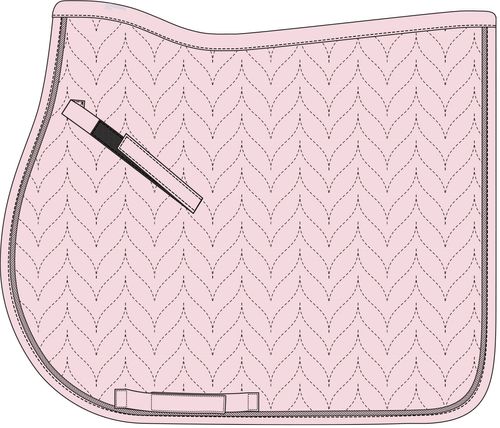 Horze Velvet Wave Dressage Saddle Pad - Barely Pink