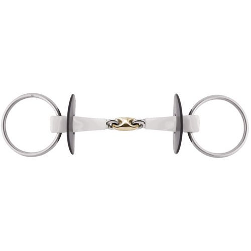 Nathe 18mm Sensogan Middle Double Joint 70mm Loose Ring Snaffle