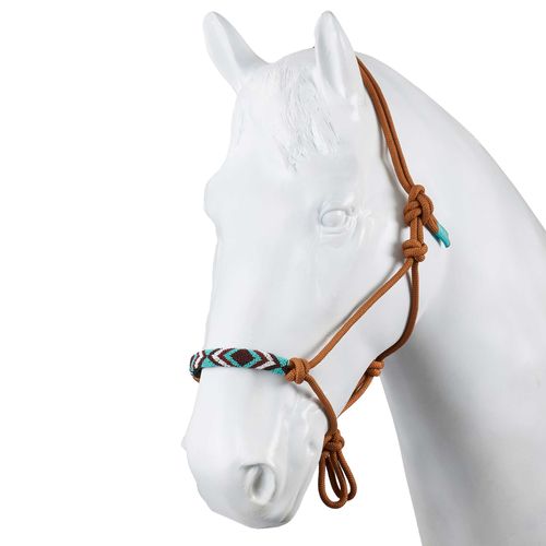 Horze Beaded Rope Halter - Baked Clay