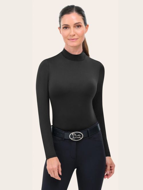 RJ Classics Women's Jemma Mock Neck Shirt - Black