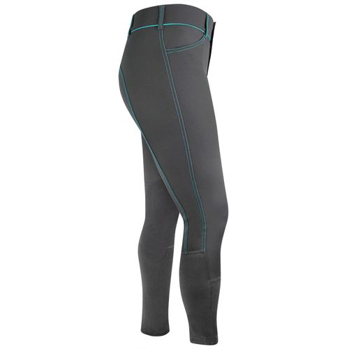 Irideon Women's Zanzibar Knee Patch Breeches - Graphite/Lagoon