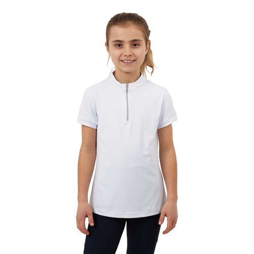 Horze Kids' Mina Short Sleeved Training Shirt - White