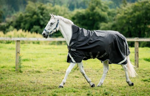 Rambo 1680D Wug Turnout 200g - Black/Thunderstorm Grey/Silver
