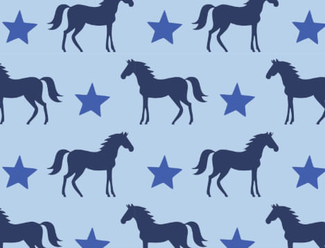 Equistar Kids' Pony Star Crew Sock - Light Blue