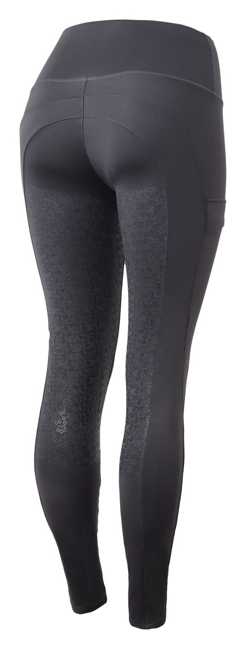 BARN BUSTER: Horze Women's Celia Womens Full Seat Winter Tights - EU 34/US 22 - Pavement Grey