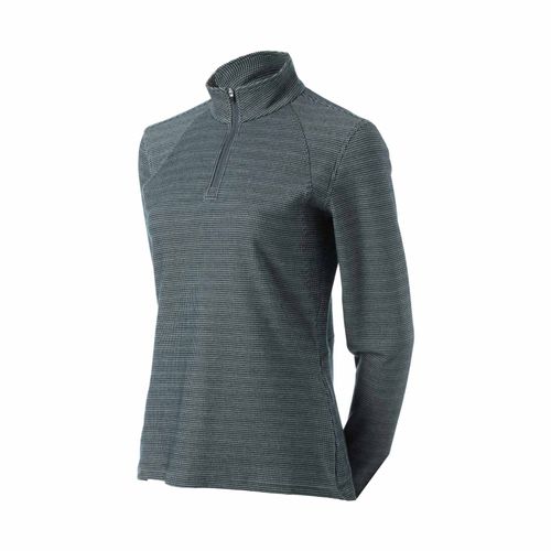 SALE RACK: Equinavia Women's Lara Houndstooth Quarter Zip - X Large - Navy/White