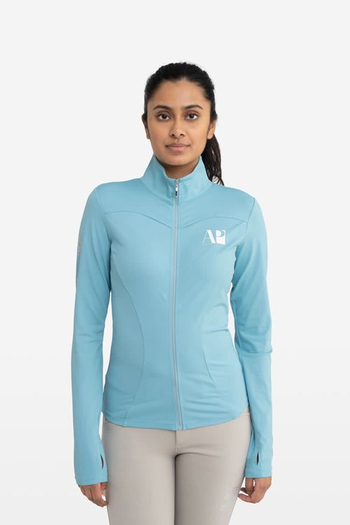 BARN BUSTER: Hassinger Women's ProZip Performance Top - Medium - Tiffany Blue
