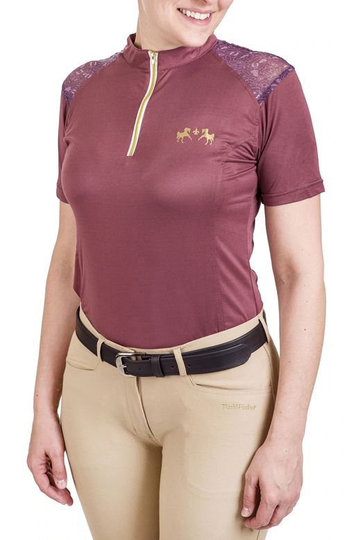 OVERSTOCK: Equine Couture Women's Smyrna Sport Shirt - Large - Rose Brown/Wines