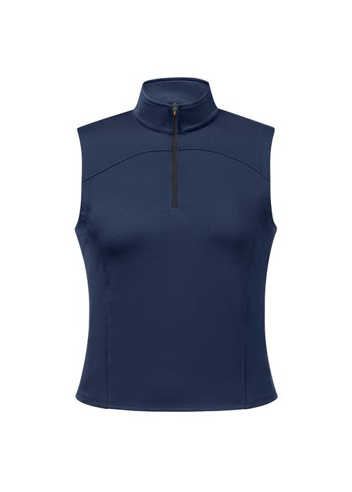 OVERSTOCK: Kerrits Women's Quarter Zip Sleeveless Performance Top - X Small - Bluevale