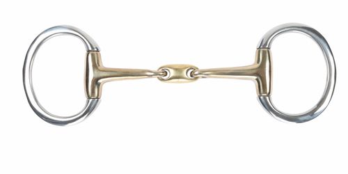 SALE RACK: Shires Brass Alloy Flat Ring Lozenge Eggbutt - 5.5in - Stainless Steel