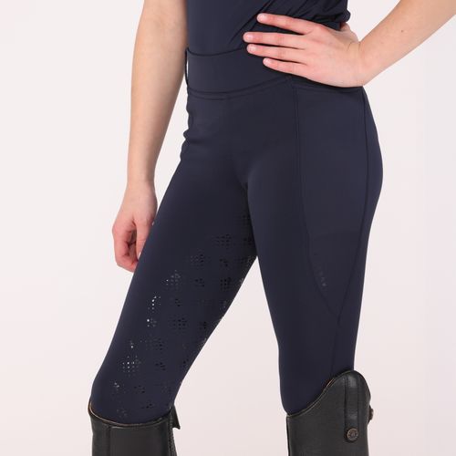 Shires Aubrion Kids' Optima LX Riding Tights - Navy
