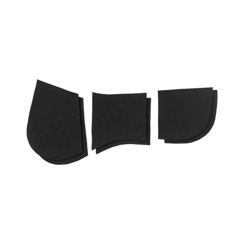 EquiFit Thin ImpacTeq Half Pad w/UltraWool Shim Set - Black