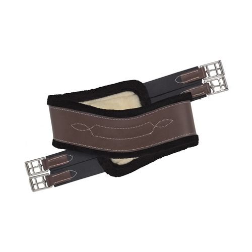 EquiFit Anatomical Hunter Girth w/UltraWool - Brown/Natural/Black Trim