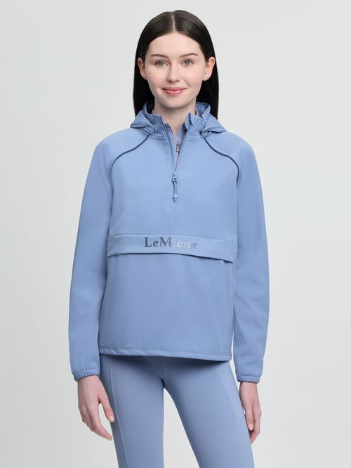 LeMieux Kids' Young Rider Paige Quarter Zip Waterproof Jacket - Powder Blue