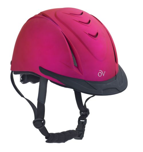 OVERSTOCK: Ovation Metallic Schooler Helmet - Large/X Large - Fuchsia