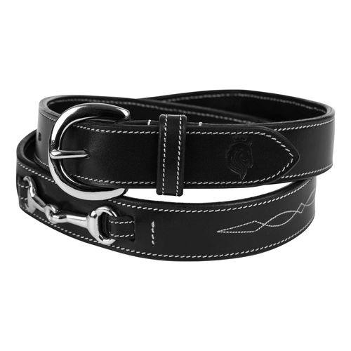 SALE RACK: Equinavia Filippa Fancy Stitch Bit Belt - Large - Black