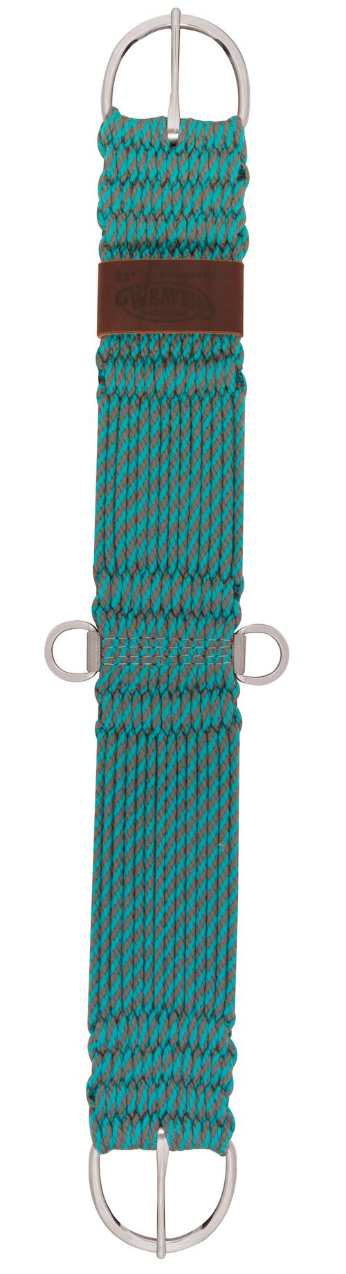 Weaver EcoLuxe Straight Cinch - Turquoise/Charcoal