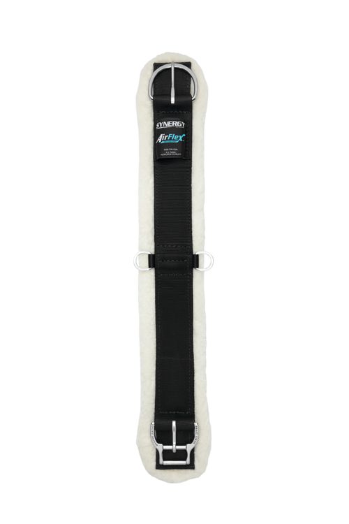 Weaver AirFlex Straight Cinch w/Merino Wool Fleece Liner & Roll Snug Buckle - Black
