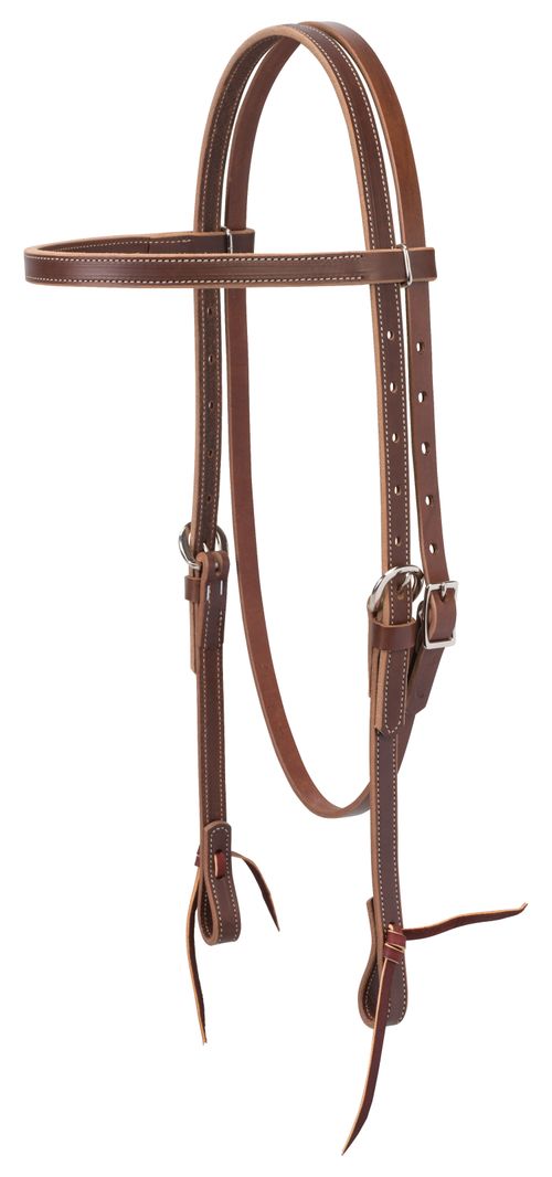 Weaver 5/8" Latigo Browband Headstall - Brown