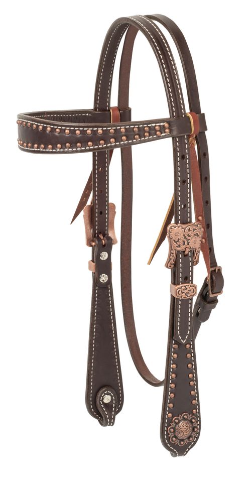 Weaver Outlaw Browband Headstall - Havana