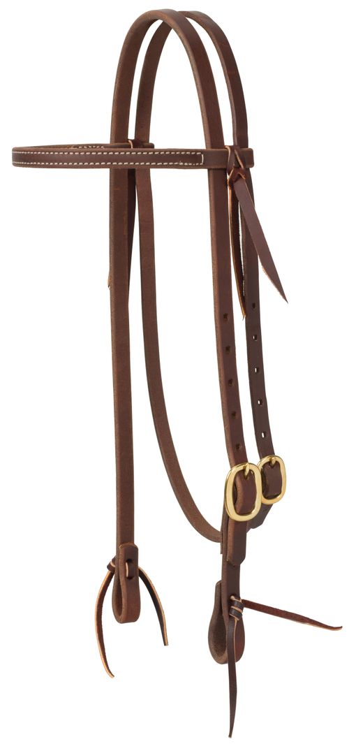 Weaver Working Tack 5/8" Browband Headstall - Canyon Rose/Brass