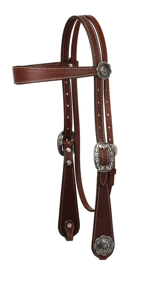Weaver Basin Cowboy Browband Headstall - Brown