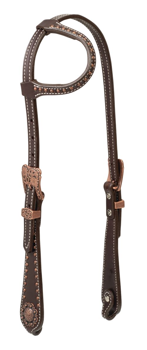 Weaver Outlaw Sliding Ear Headstall - Havana